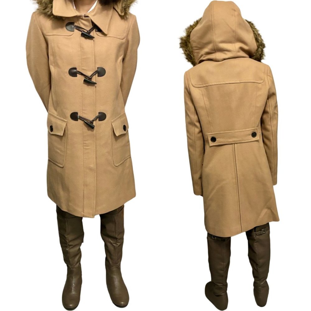 Tommy Hilfiger Hooded Toggle Front Duffle Coat, Women Size M